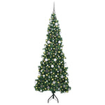 Hjørne Kunstig Jul Tre Med 300 Led Grønn 210 Cm Pvc Og Metall