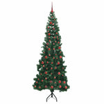 Hjørne Kunstig Jul Tre Med 300 Led Grønn 210 Cm Pvc Og Metall