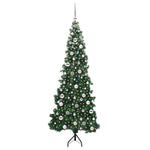Hjørne Kunstig Jul Tre Med 300 Led Grønn 210 Cm Pvc Og Metall