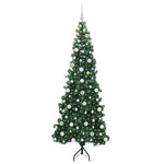 Hjørne Kunstig Jul Tre Med 300 Led Grønn 210 Cm Pvc Og Metall