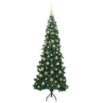 Hjørne Kunstig Jul Tre Med 300 Led Grønn 210 Cm Pvc Og Metall