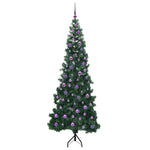 Hjørne Kunstig Jul Tre Med 300 Led Grønn 210 Cm Pvc Og Metall