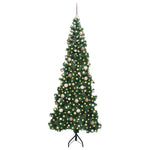 Hjørne Kunstig Jul Tre Med 300 Led Grønn 240 Cm Pvc Og Metall