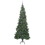 Hjørne Kunstig Jul Tre Med 300 Led Grønn 240 Cm Pvc Og Metall