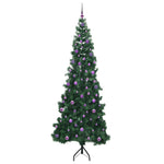 Hjørne Kunstig Jul Tre Med 300 Led Grønn 240 Cm Pvc Og Metall