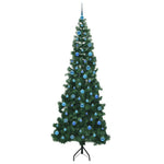 Hjørne Kunstig Jul Tre Med 300 Led Grønn 240 Cm Pvc Og Metall