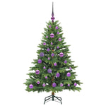 Kunstig Juletre Med 150 Led Med Stativ Grønn 120 Cm Pe Og Pvc