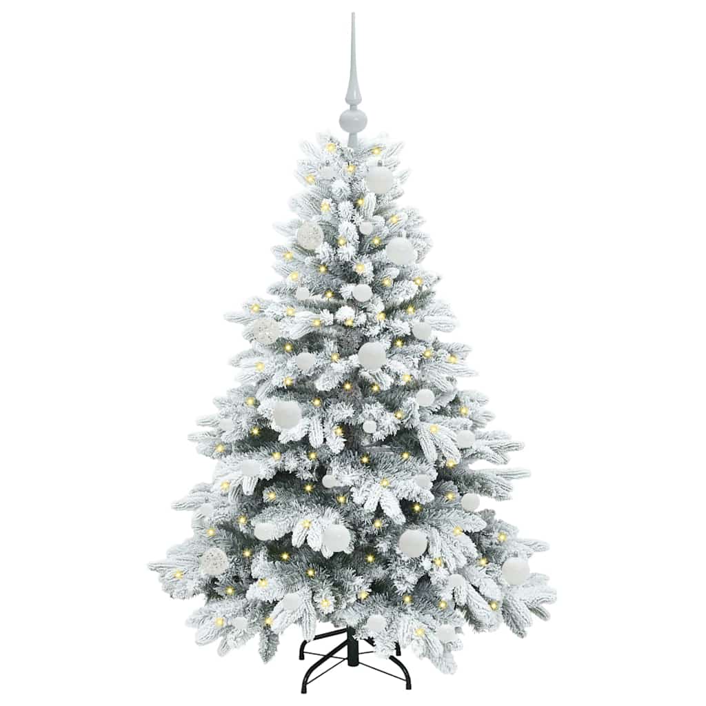 Kunstig Juletre Med 150 Led Med Stativ Grønn 120 Cm Pe Og Pvc