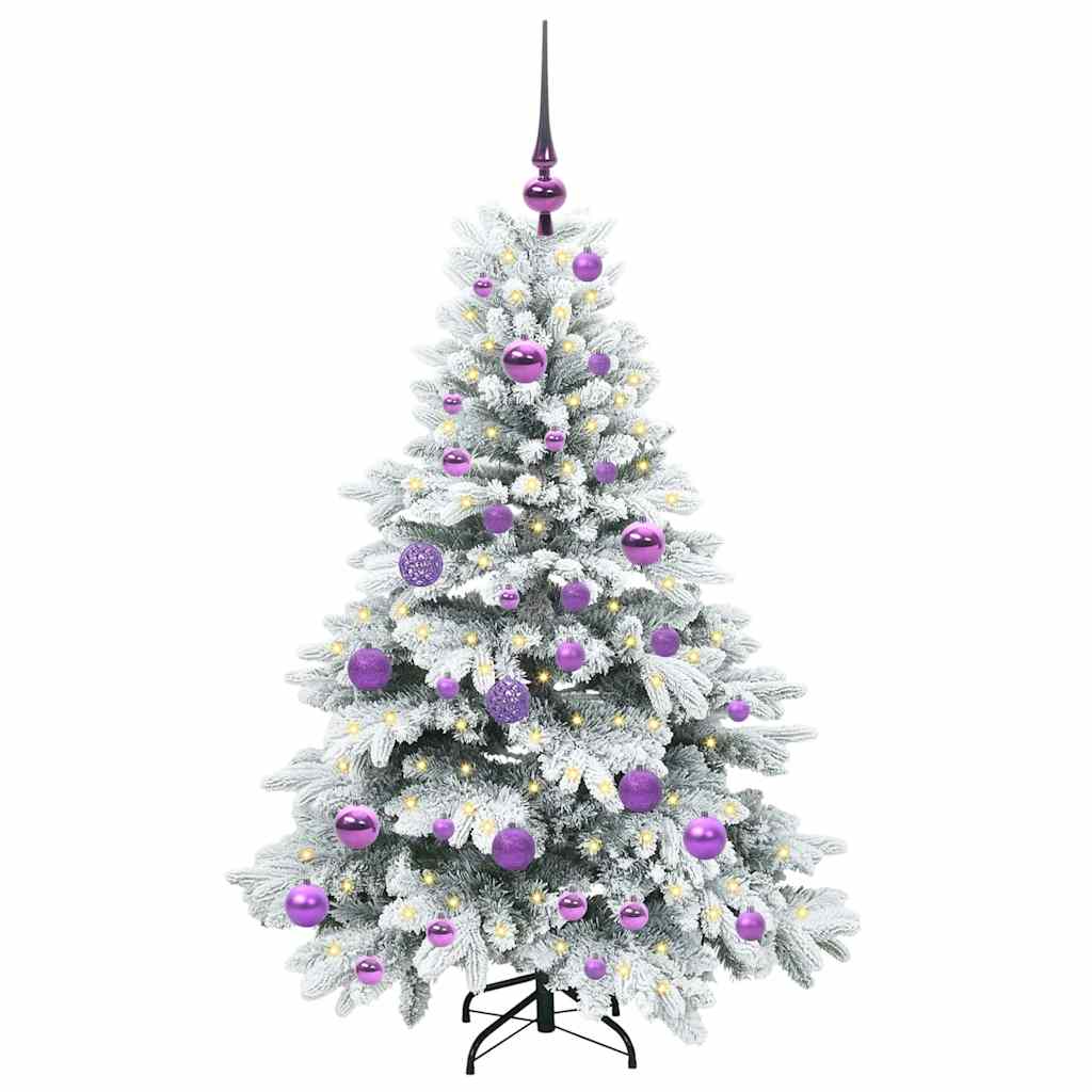 Kunstig Juletre Med 150 Led Med Stativ Grønn 120 Cm Pe Og Pvc
