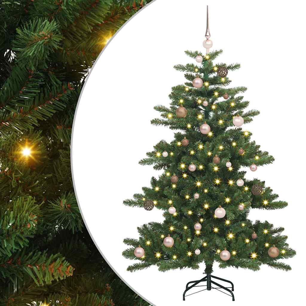 Kunstig Sammensatt Juletre Med 150 Led Med Stativ 150 Cm Pvc
