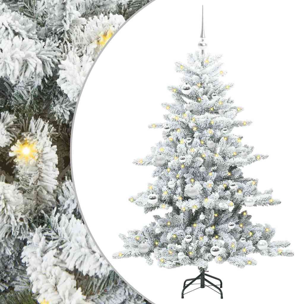 Kunstig Sammensatt Juletre Med 150 Led Med Stativ 150 Cm Pvc