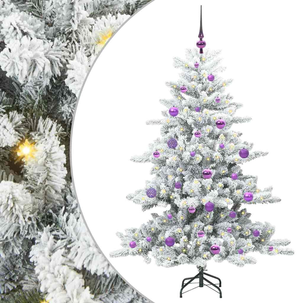 Kunstig Sammensatt Juletre Med 150 Led Med Stativ 150 Cm Pvc