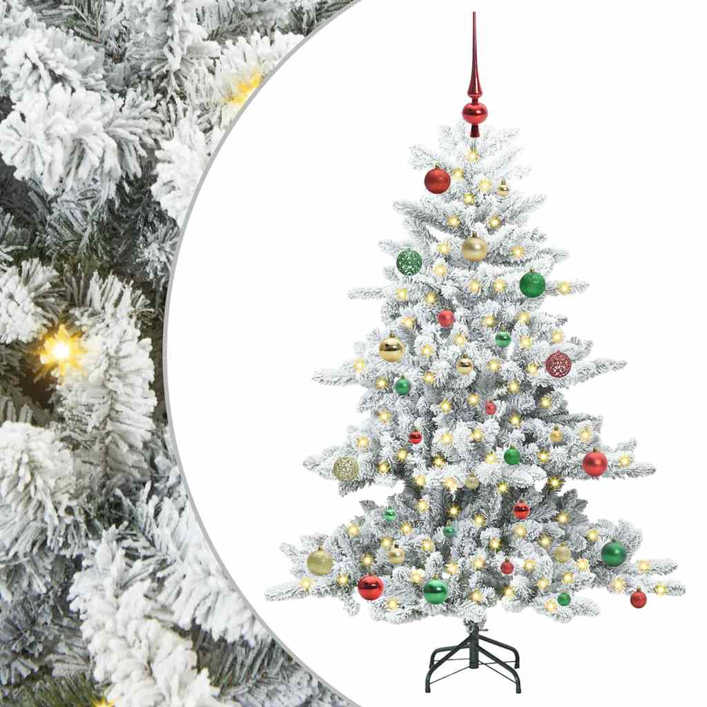 Kunstig Sammensatt Juletre Med 150 Led Med Stativ 150 Cm Pvc