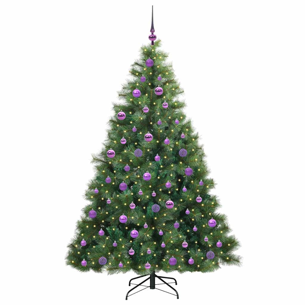Kunstig Juletre Med 300 Led Med Stativ Grønn 180 Cm Pe Og Pvc