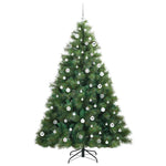 Kunstig Juletre Med 300 Led Med Stativ Grønn 210 Cm Pe Og Pvc