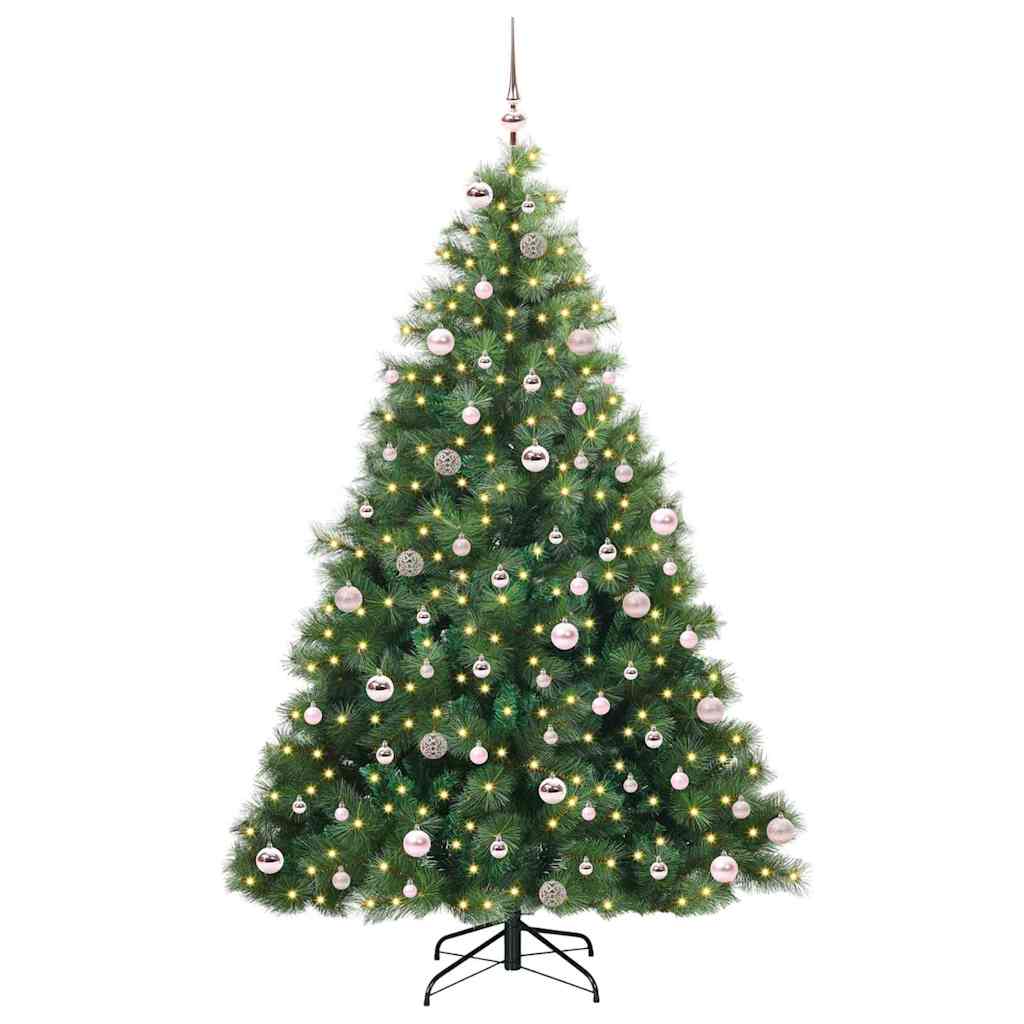 Kunstig Juletre Med 300 Led Med Stativ Grønn 240 Cm Pe Og Pvc