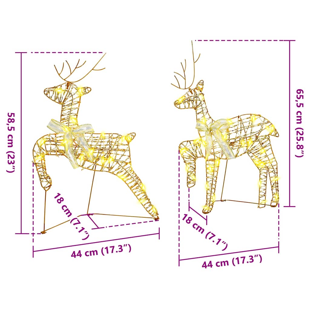Led Reinsdyr Med 80 Led 4 Pcs Gull Pet