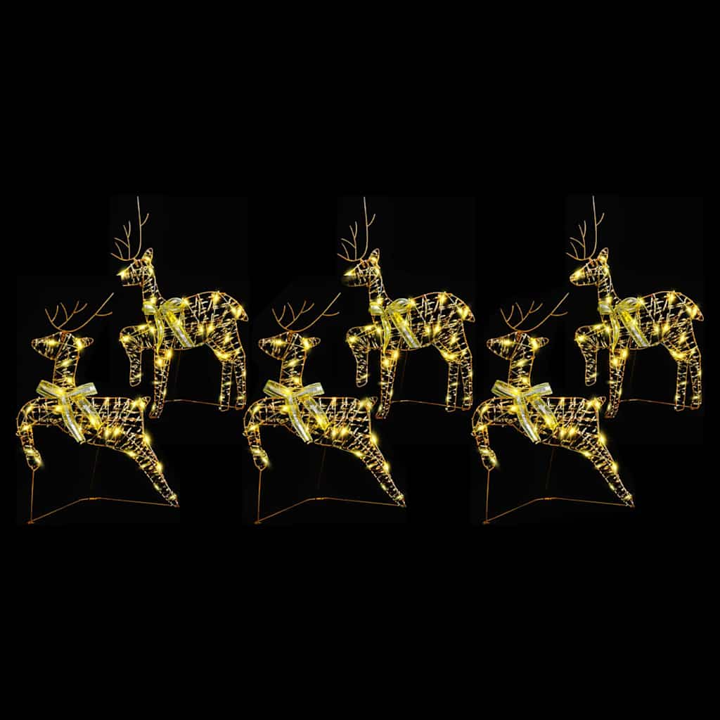 Led Reinsdyr Med 180 Led 6 Pcs Gull Pet