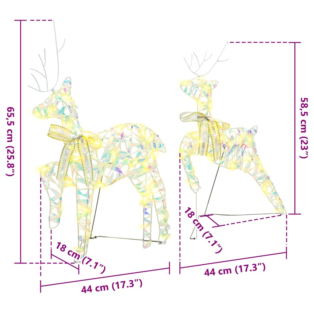 Led Reinsdyr Med 80 Led 4 Pcs Flerfarget Pet