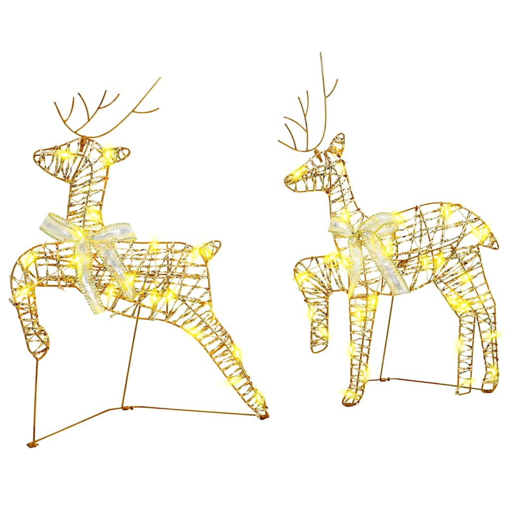 Led Reinsdyr Med 40 Led 7 Pcs Gull Pet