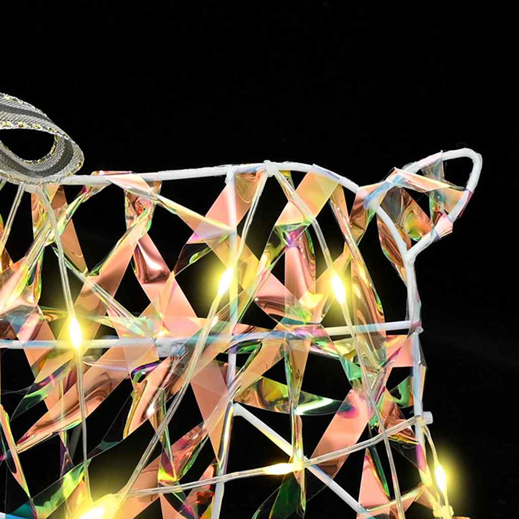 Led Reinsdyr Med 40 Led 7 Pcs Flerfarget Pet