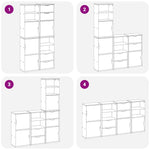 Sideskap 4 Stk Odda 40X24X79 Cm Heltre Furu