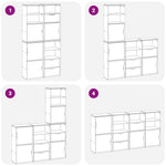 Sideskap 4 Stk Odda 40X24X79 Cm Heltre Furu