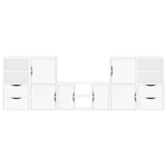 Tv-Enheter Med Oppbevaring 5-Delers Odda Hvit Heltre Furu