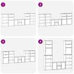 Tv-Enheter Med Oppbevaring 5-Delers Odda Hvit Heltre Furu