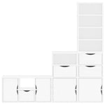 Tv-Enheter Med Oppbevaring 4-Delers Odda Hvit Heltre Furu