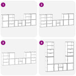 Tv-Enheter Med Oppbevaring 5-Delers Odda Hvit Heltre Furu