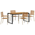 Hage Spisegruppe 5 Pcs Beige Og Brun Polyrotting