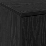 Highboard Svart Eik 60 X 35 X 180 Cm Konstruert Tre
