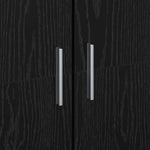 Highboard Svart Eik 60 X 35 X 180 Cm Konstruert Tre