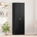 Highboard Svart Eik 60 X 35 X 180 Cm Konstruert Tre