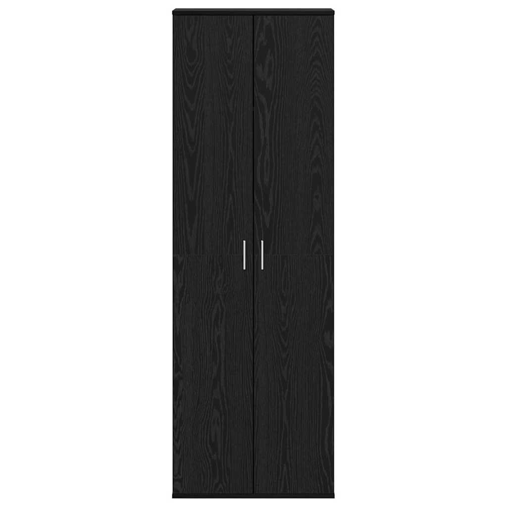 Highboard Svart Eik 60 X 35 X 180 Cm Konstruert Tre