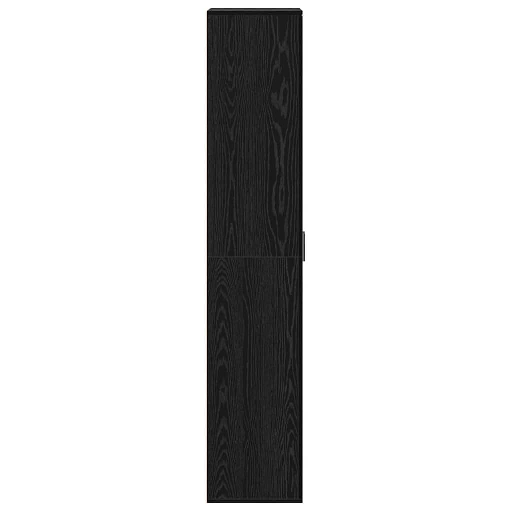Highboard Svart Eik 60 X 35 X 180 Cm Konstruert Tre