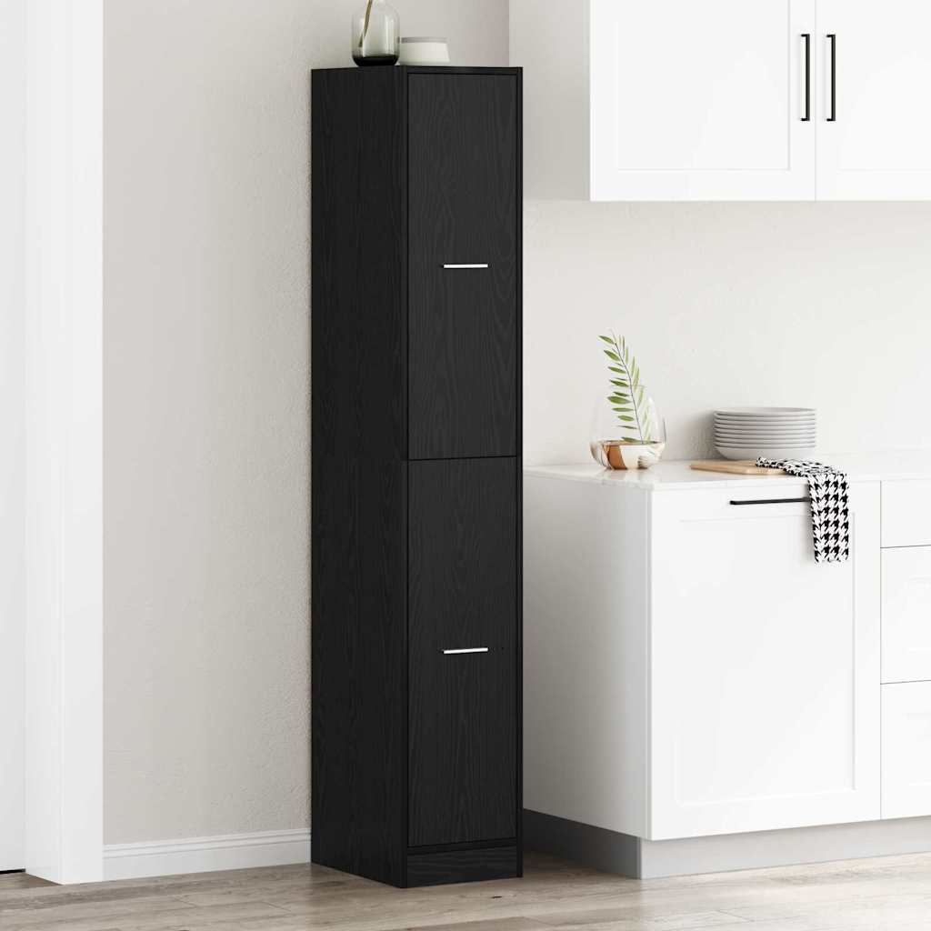 Apotekskap Svart Eik 30 X 41 X 174.5 Cm Konstruert Tre
