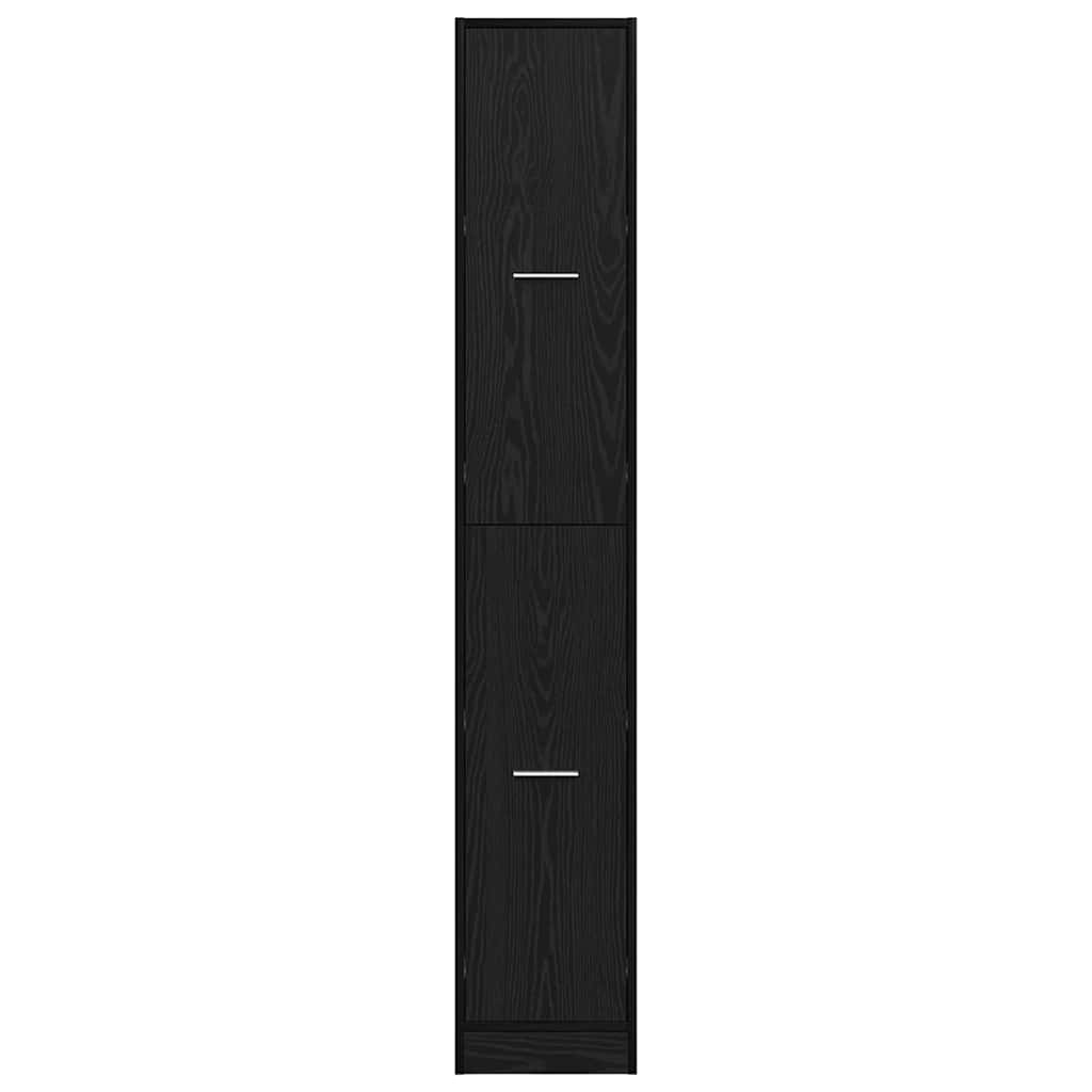Apotekskap Svart Eik 30 X 41 X 174.5 Cm Konstruert Tre