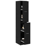 Apotekskap Svart Eik 30 X 41 X 174.5 Cm Konstruert Tre