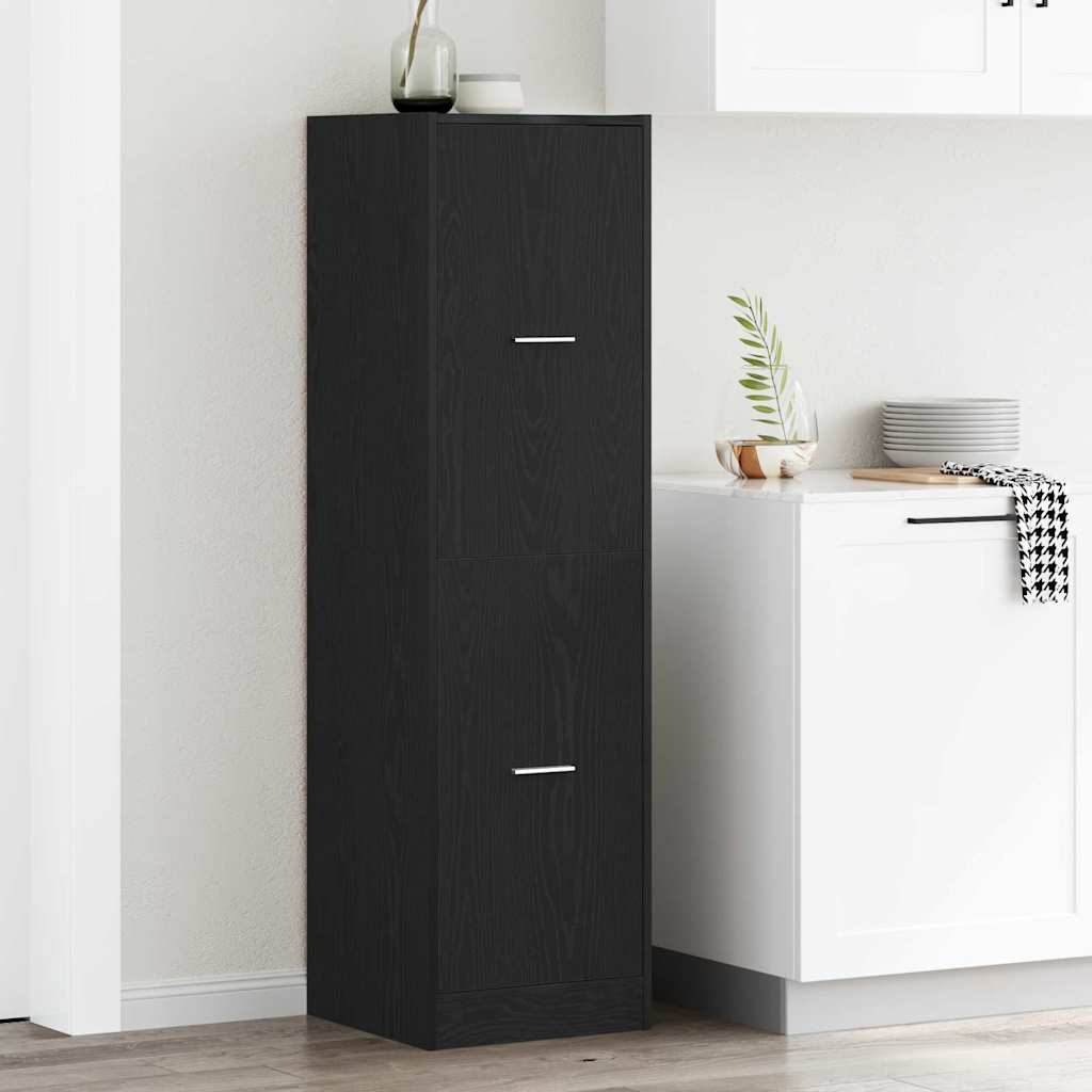 Apotekskap Svart Eik 40 X 41 X 144.5 Cm Konstruert Tre