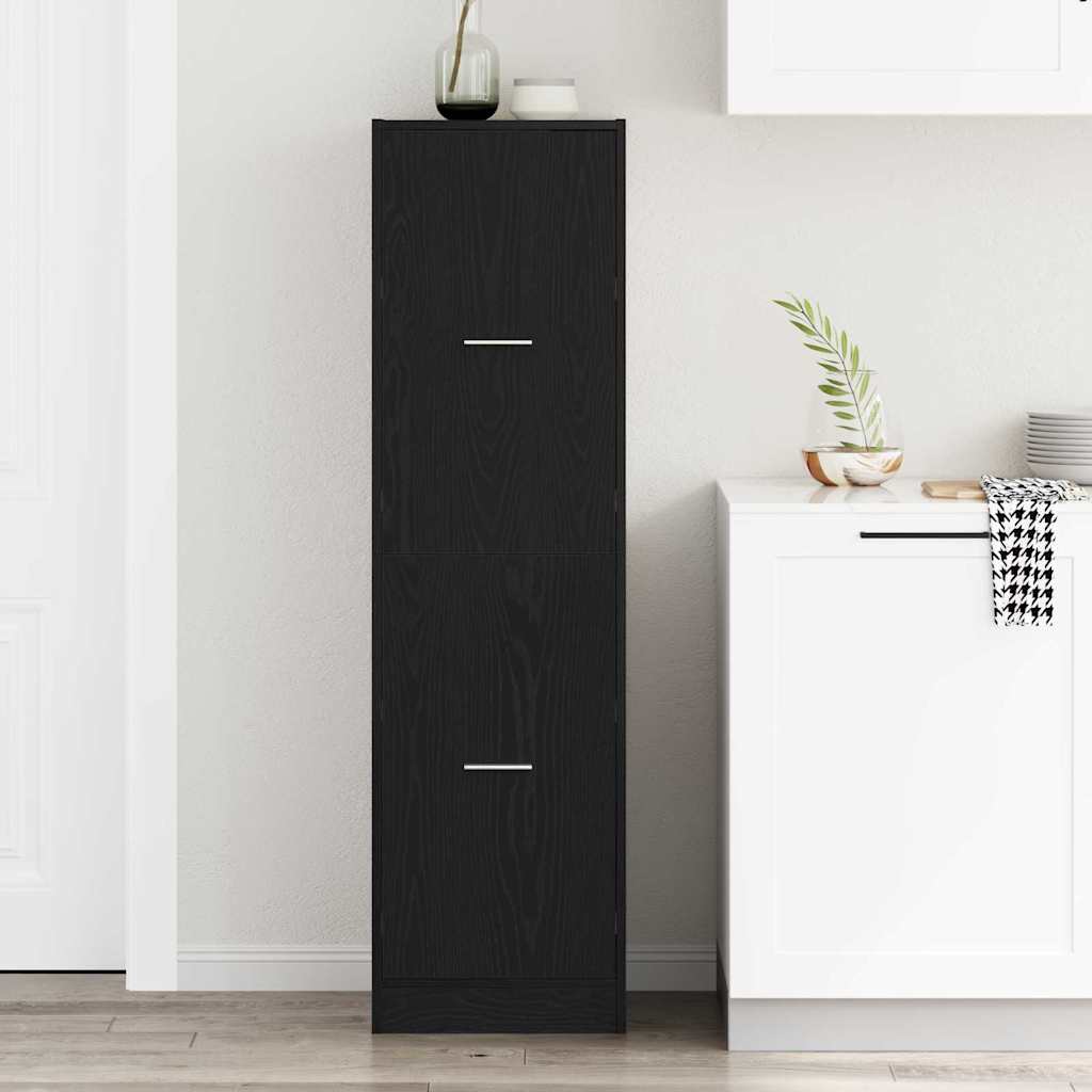 Apotekskap Svart Eik 40 X 41 X 144.5 Cm Konstruert Tre