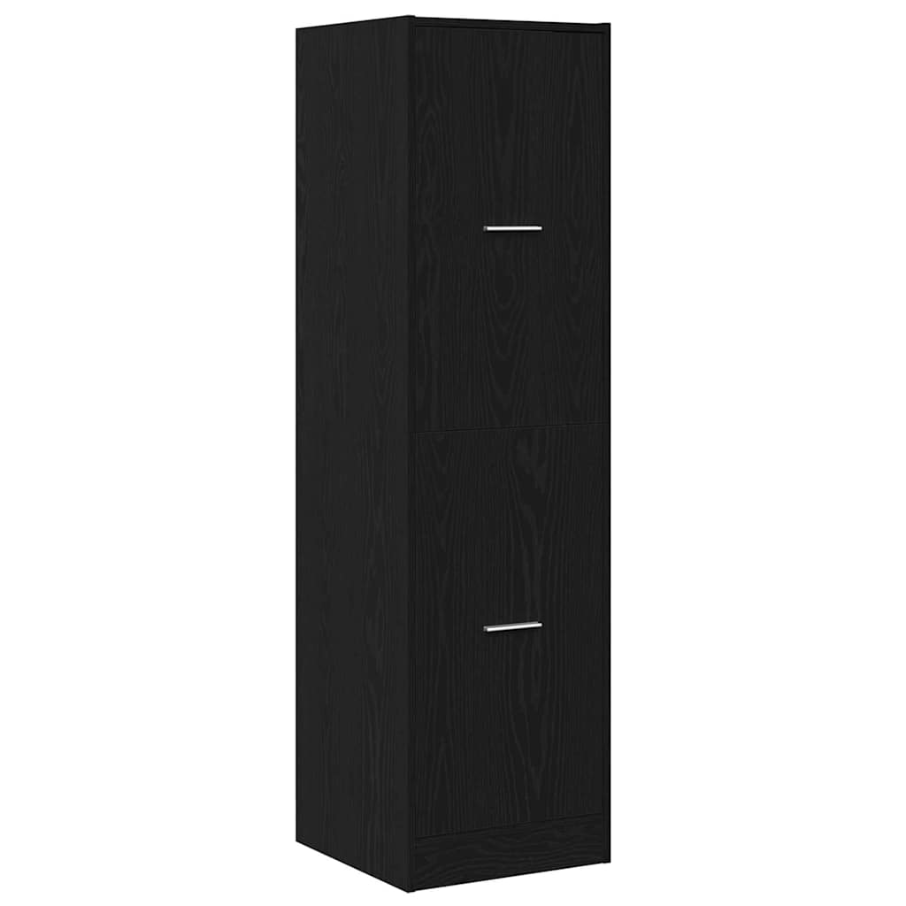 Apotekskap Svart Eik 40 X 41 X 144.5 Cm Konstruert Tre