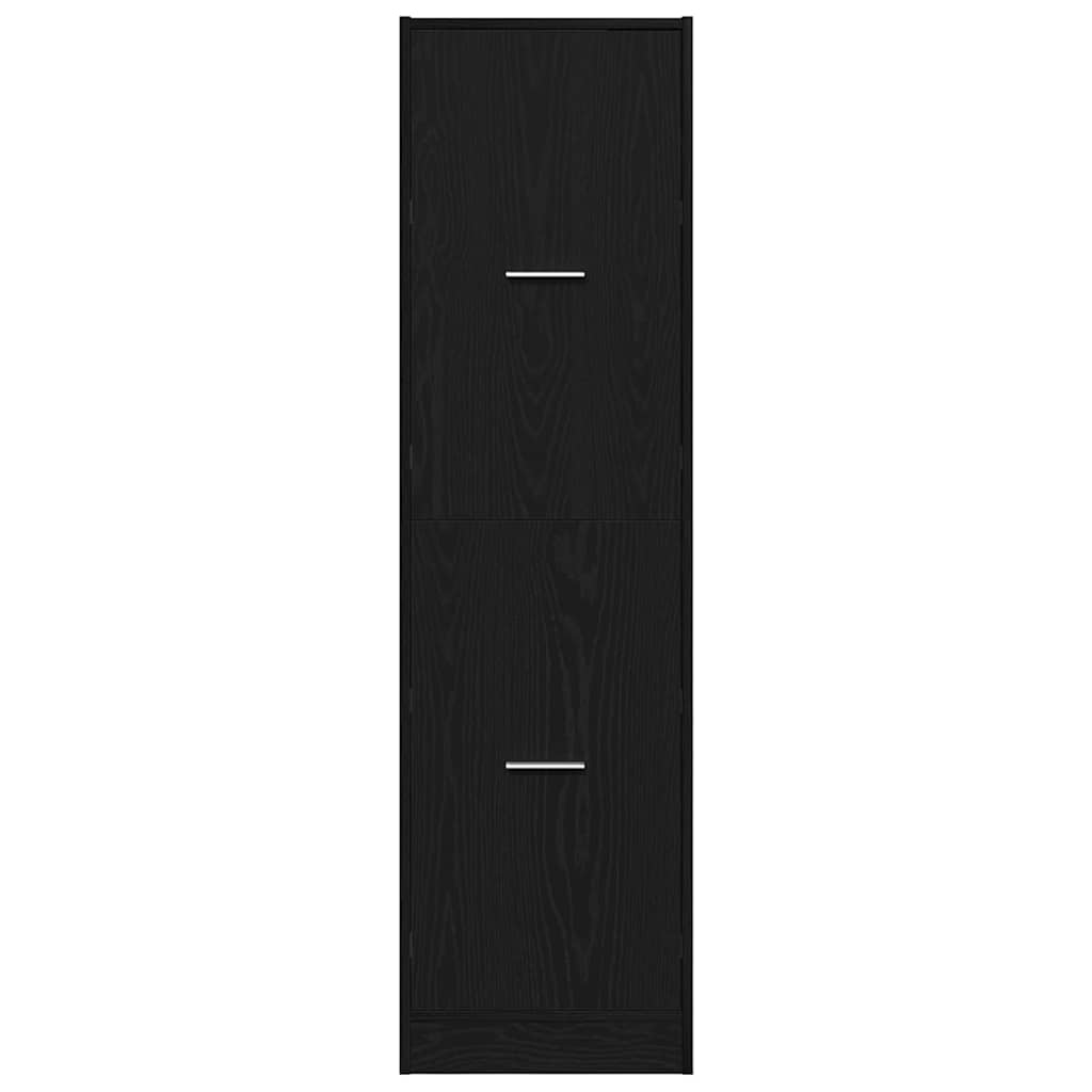 Apotekskap Svart Eik 40 X 41 X 144.5 Cm Konstruert Tre
