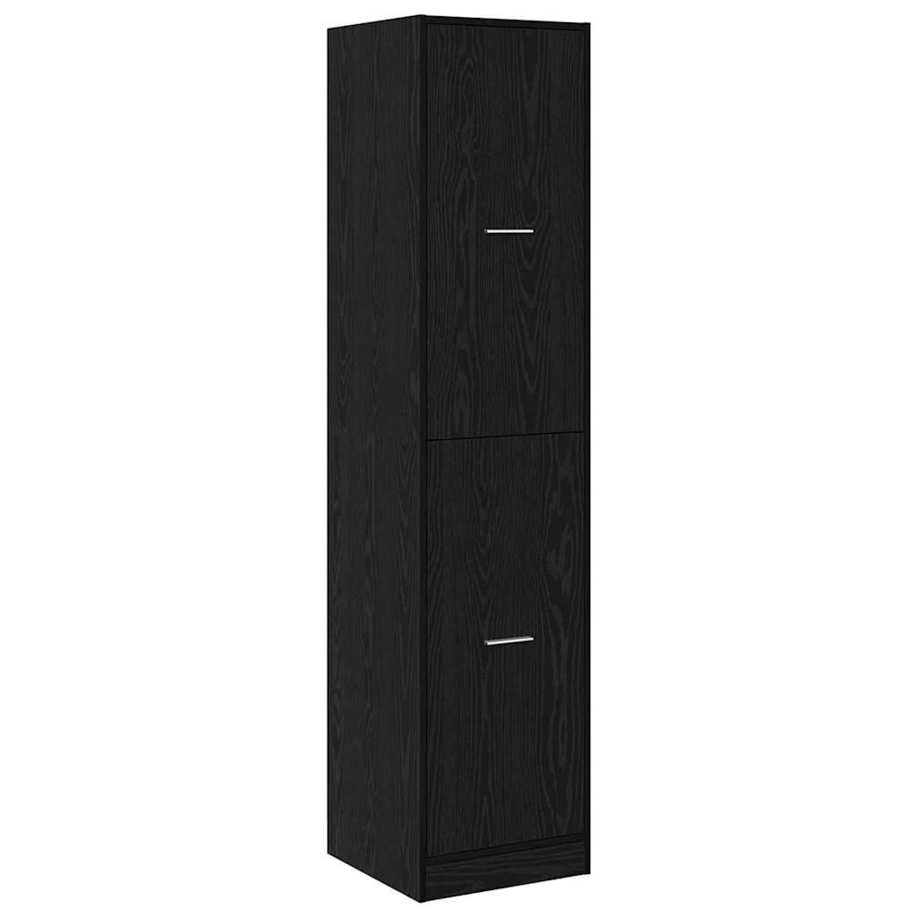 Apotekskap Svart Eik 40 X 41 X 174.5 Cm Konstruert Tre
