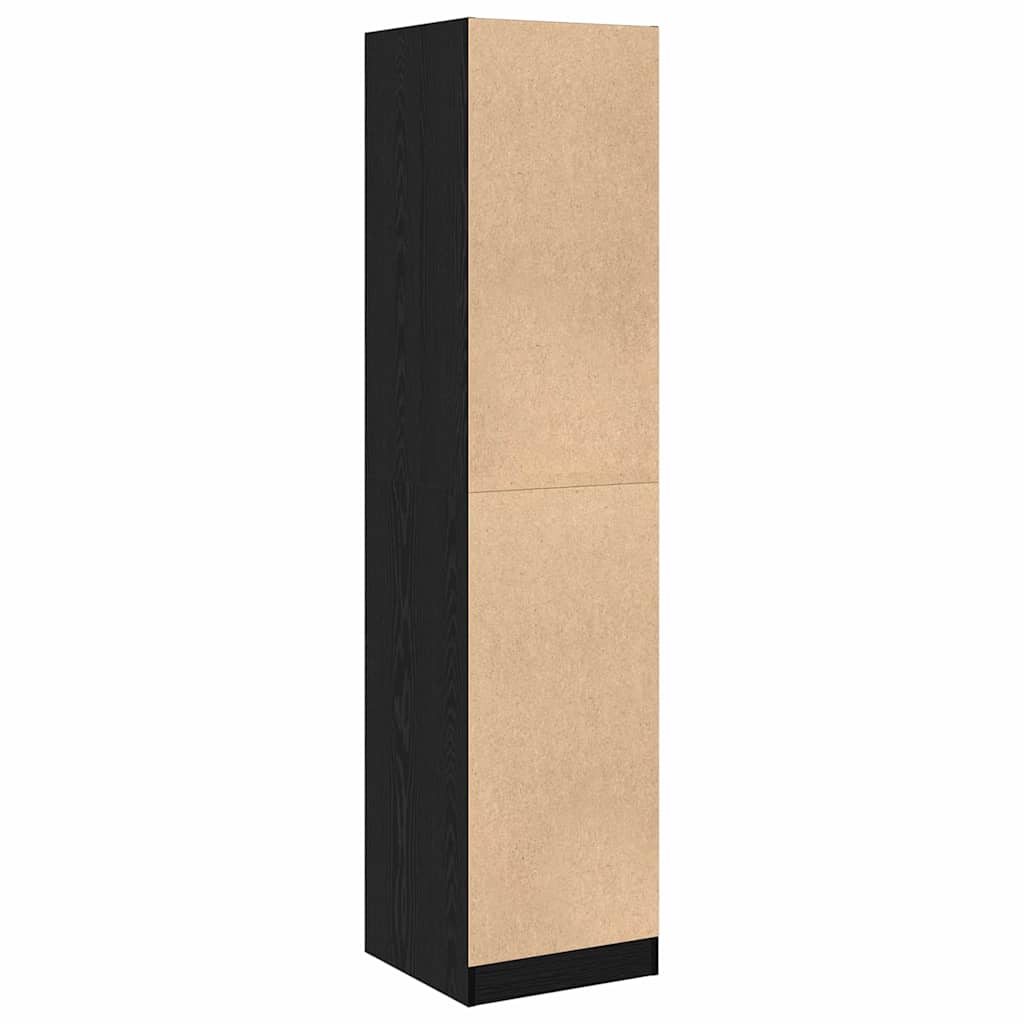 Apotekskap Svart Eik 40 X 41 X 174.5 Cm Konstruert Tre
