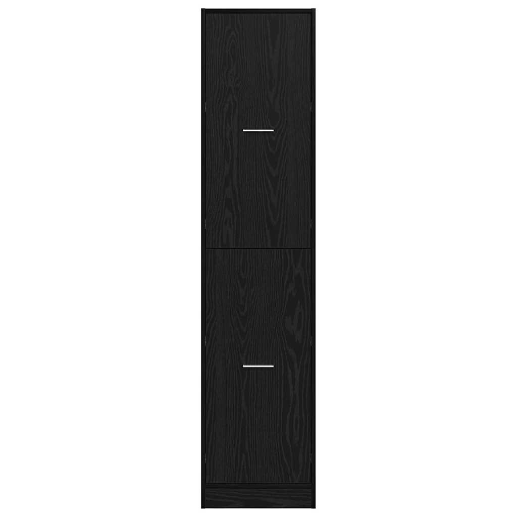 Apotekskap Svart Eik 40 X 41 X 174.5 Cm Konstruert Tre