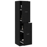 Apotekskap Svart Eik 40 X 41 X 174.5 Cm Konstruert Tre