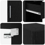 Oppbevaringsskap Med Skuff 2 Pcs Svart Eik 30 X 42,5 X 225 Cm