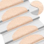 Selvklebende Trappematter 30 Stk Kremhvit 65X21X4 Cm